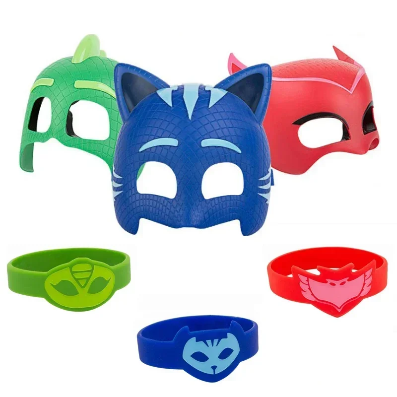 Pj Masks Boys Birthday Party Cosplay Costume Props Cute Catboy Owlette Gekko PVC Model Figures Anime Outdoor Toys Children Gifts