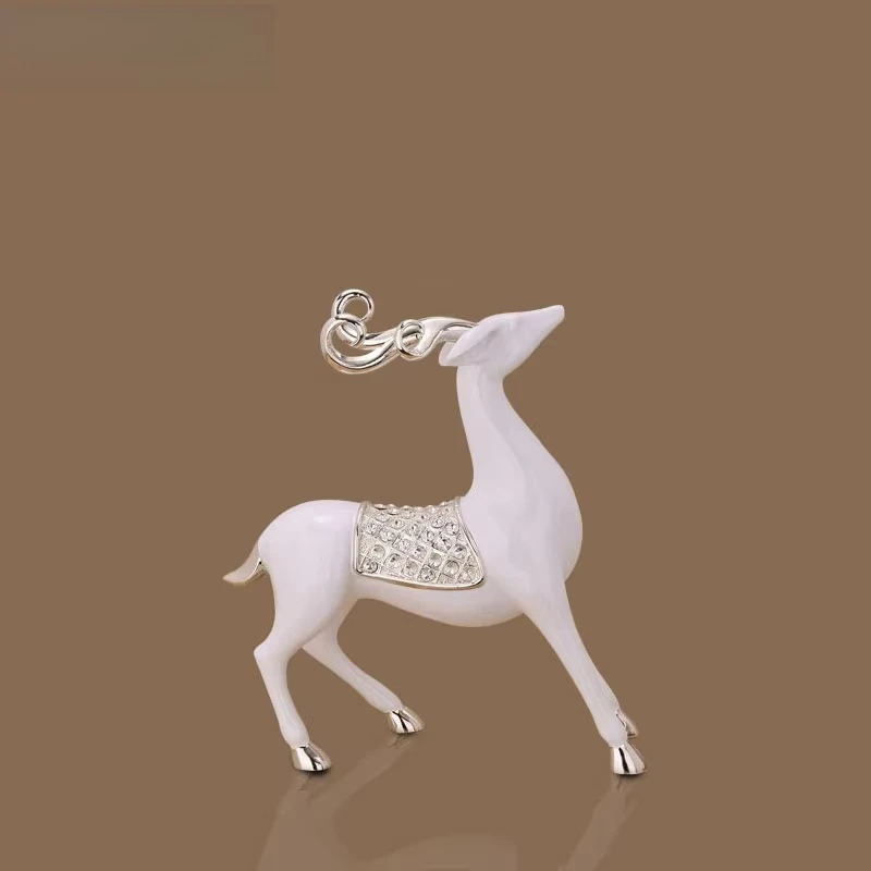 wholesale Christmas Table Decoration Resin Animal Sculpture Sika Deer Statue