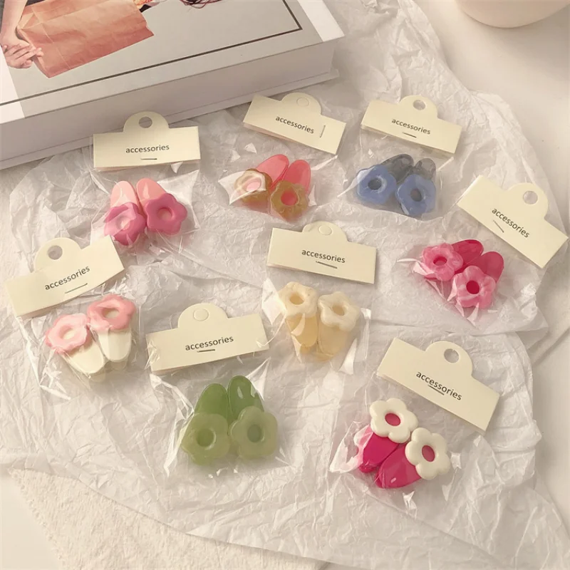 Macaron Color Sun Flower Shape Hair Claw Clip For Women Girls Hair Clip Crab Hair Claws Hairpins Headwear Accessories