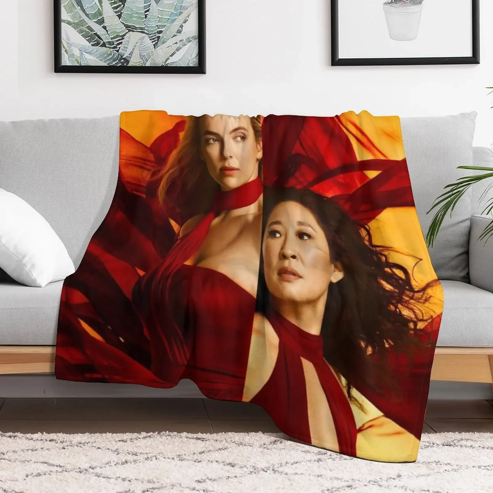 Killing Eve Movie Throw Blanket sofa bed Cute Plaid Warm Blankets