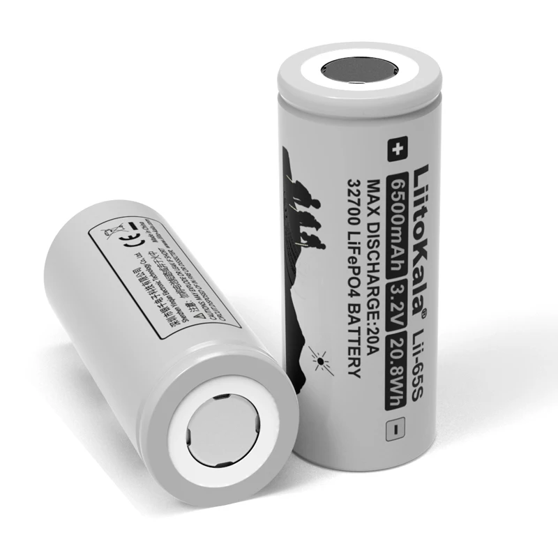 Liitokala-バッテリーLiFePo4,LII-65S 32700 V,3.2 mAh,連続放電,ドライバー,電動自転車電源用