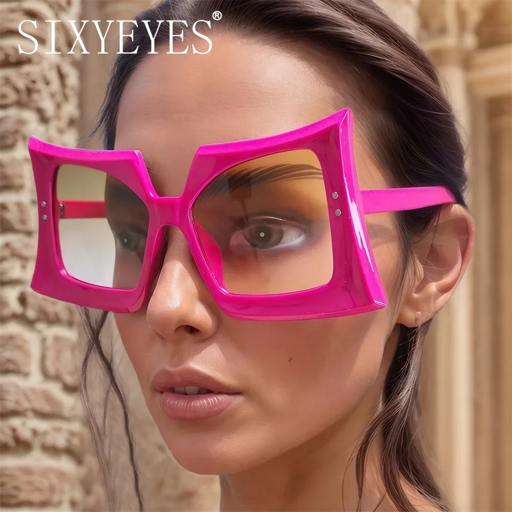 2025 Butterfly Shaped Oversized Sunglasses for Women Trend Designer Hip Hop Sun Glasses Square Shades óculos de sol feminino