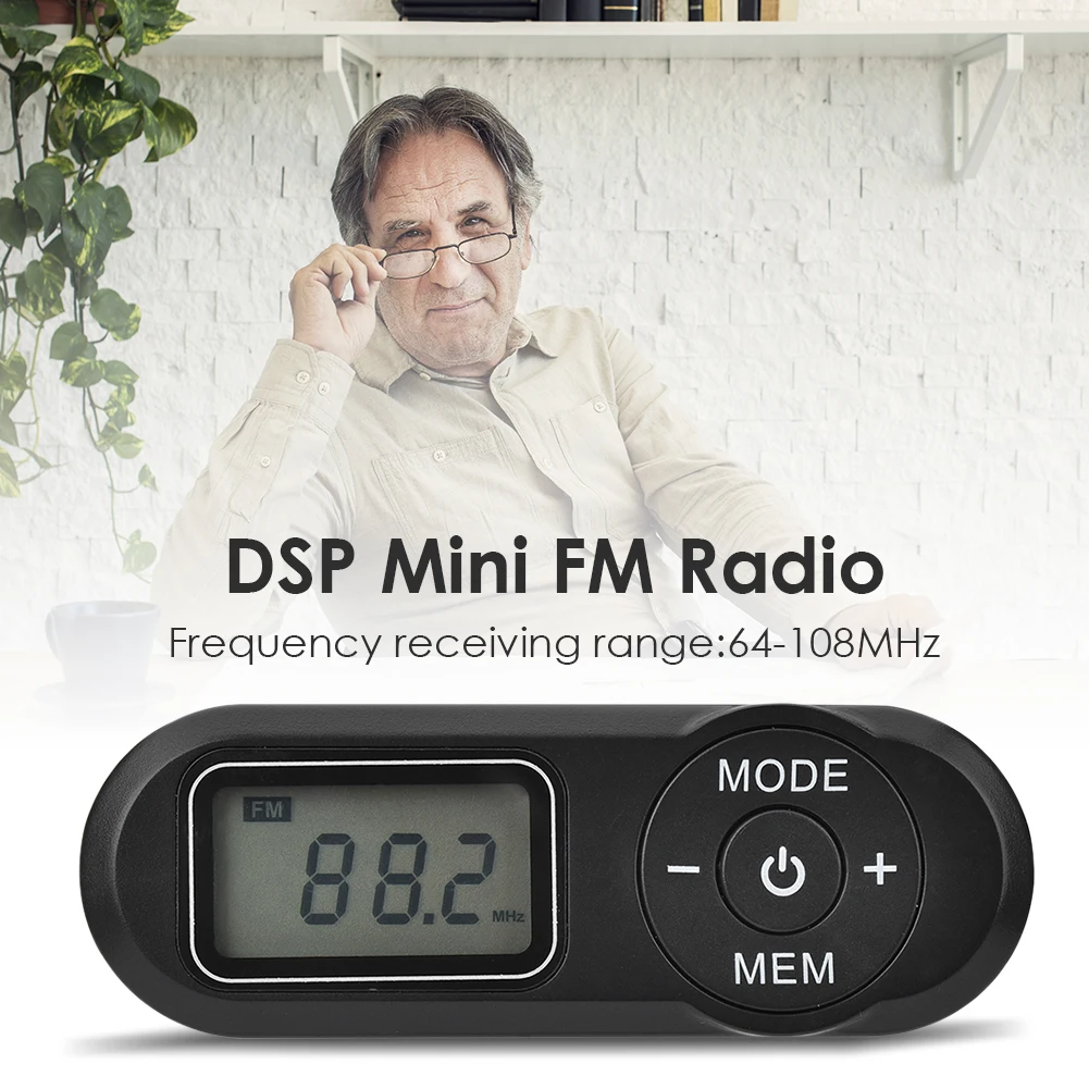 Mini Portable Radio FM/MW/SW1-8 Built-In Speaker Full 10 Band Hi-Sensitivity Radio Receiver With Folding Kickstand Player
