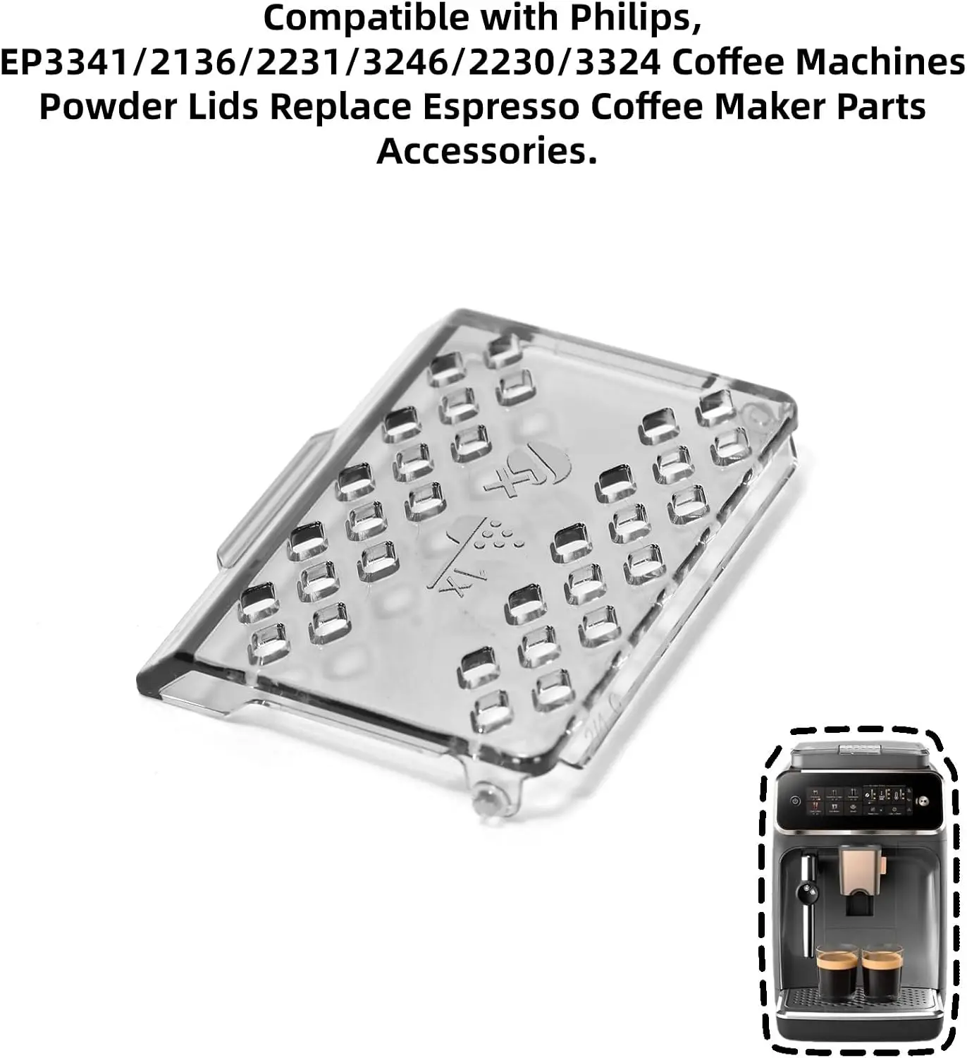 Ruimou 1Pcs Coffee Grounds Lid Compatible with Philips LatteGo 3200 EP3241/54 Part