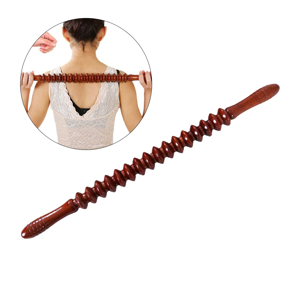 

Wooden Massage Stick High-density Durable Wood Soothe Promote Circulation Relax Muscles Full-body Massager Back Neck Legs