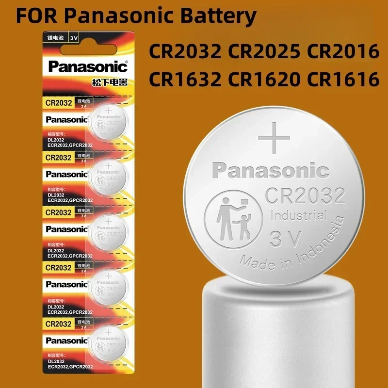 FOR Panasonic Button Battery CR2032/CR2025/CR2016/1632/1616/2450 Original genuine 3V button battery for car key remote control