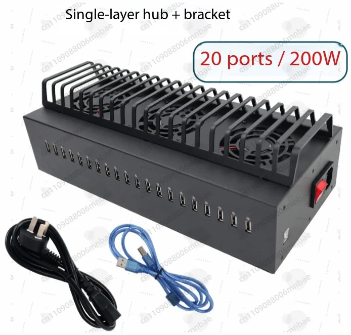 

Hub multi-port charger usb expansion hub splitter desktop charging 20/40/60 hub with bracket