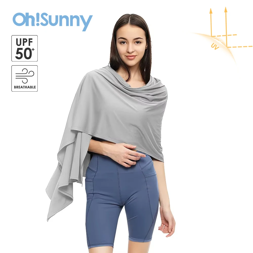 Ohsunny Multifunctional Beach Towel Summer Fashion Shawl Sun Protection Breathable Cover-Ups UPF2000+  Women Outdoors Traveling