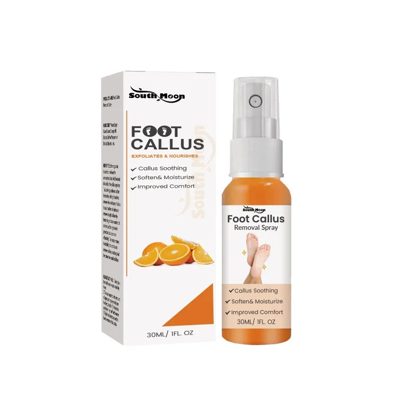 Foot Callus Removal Spray Orange Essential Oil Exfoliating Nourish Peel Feet Calluses Dead Skin Remover Pedicure Foot Care Tool