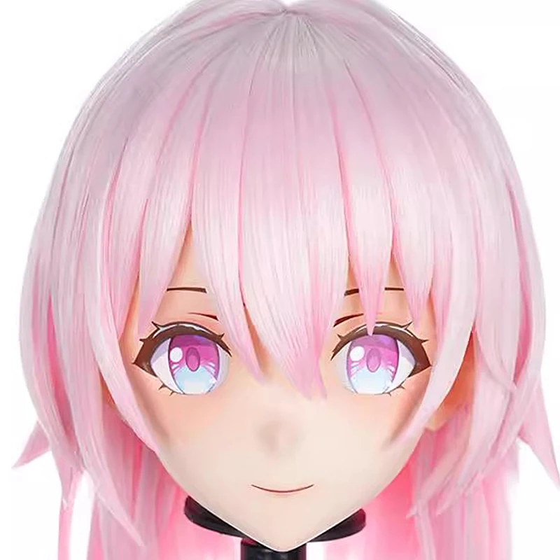 

(MEO224) Customize Handmade Full Head Lockable Crossdress Male to Female Japanese Cartoon Anime Game Character Kigurumi Mask