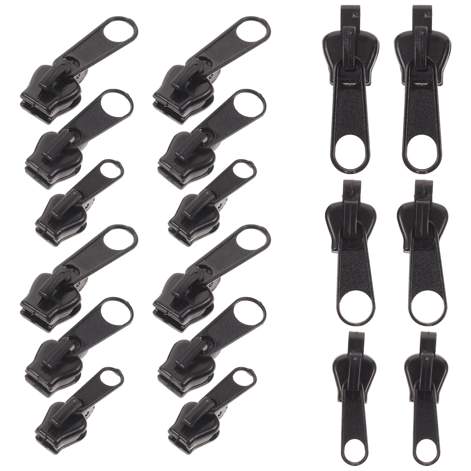 18 Pcs Zipper Slider Charms Puller Helper but The Jacket Repair Accessories Men's