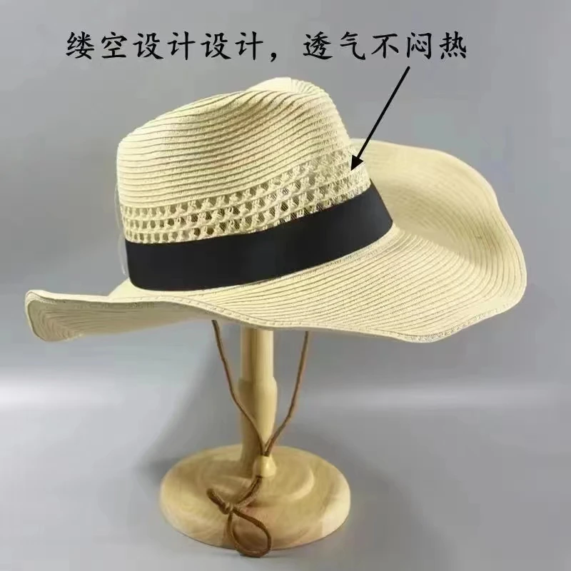 Men Big Size Straw Hat Dad Summer Sun Cap Male Foldable Fedora 58CM 60CM 62CM