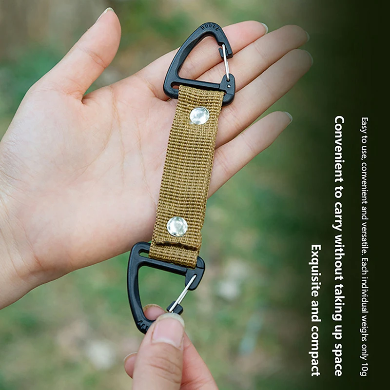 Outdoor Camping Carabiner NylonTactical Backpack Key Hook Webbing Buckle System Belt Buckle Hanging Climbing Accessory