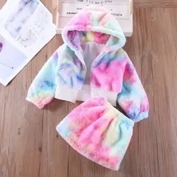 Autumn Winter Baby Fleece Jacket Cartoon Hooded Plus Velvet Infant Boys Coat Newborn Baby Girls Outerwear Toddler Parka Free Bag