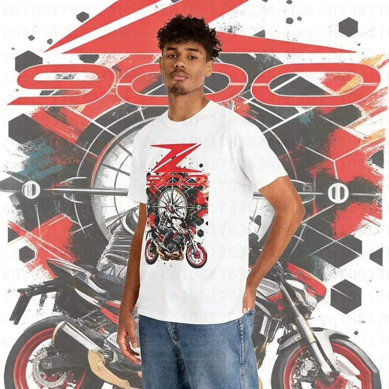 

25-26 Summer Outdoor Quick Drying Breathable Kawasaki 100% Cotton Printed T-shirt Men's and Women's Thin Motorcycle Comfortable