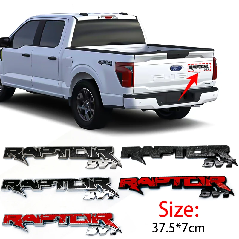 ABS Trunk Sticker Plastic Logo Badge Raptor letter Badge for Ford Focus Mk2 Fiesta Mk3 Mondeo Mk4 Ranger Kuga Mk7 C Accessorie