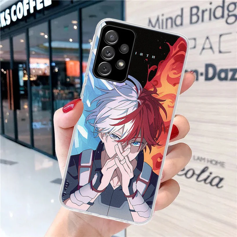 MHA Todoroki Shoto Soft Phone Case for Samsung A55 A54 A53 A52 A15 A14 A13 A12 A25 A24 A23 A22 A35 A34 A33 A32 A03S A02S A04S