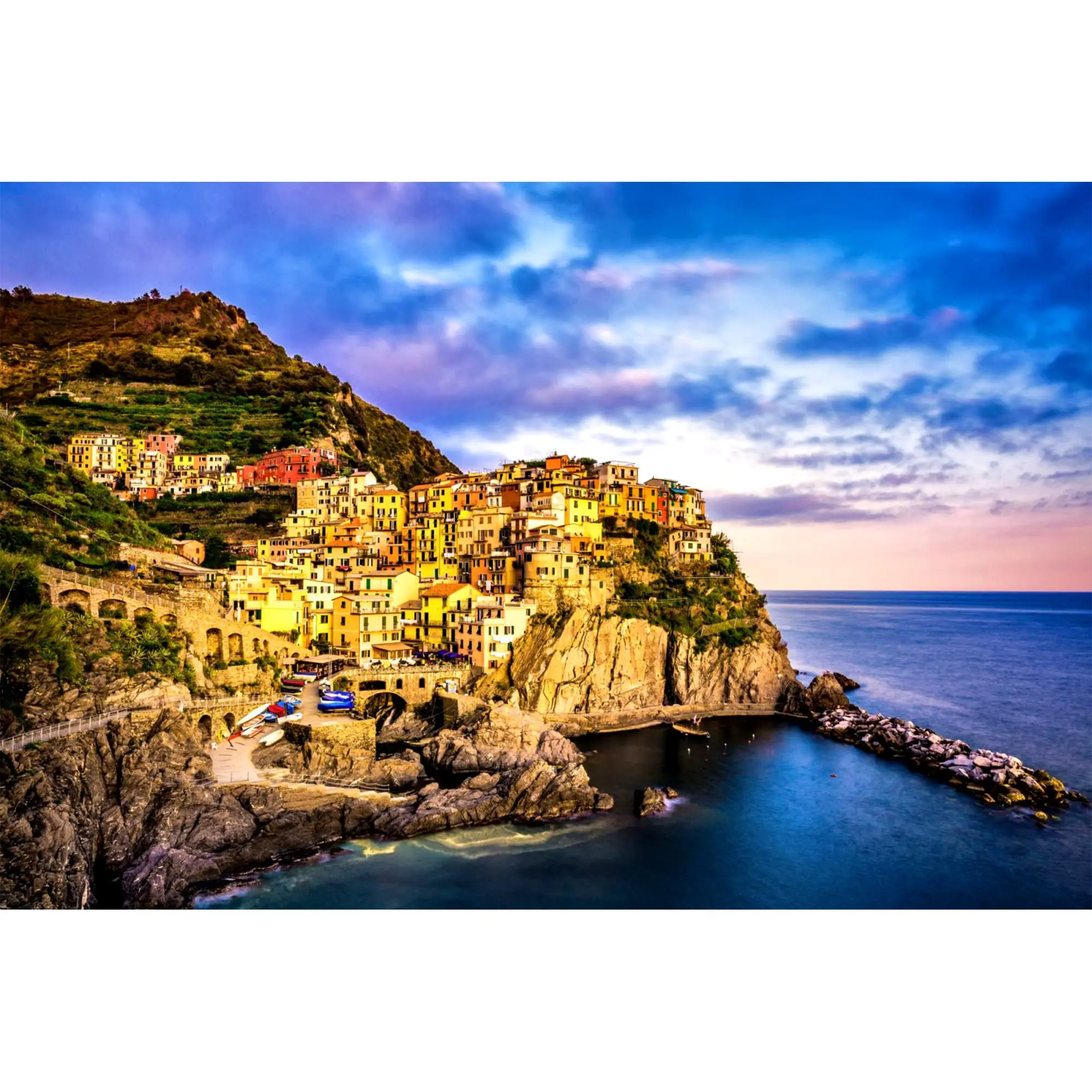 Wooden Puzzles for Adults 500 Pieces Jigsaw Puzzle Toy Kid Large Puzzle Games Colorful Buildings of Cinque Terre National P sign