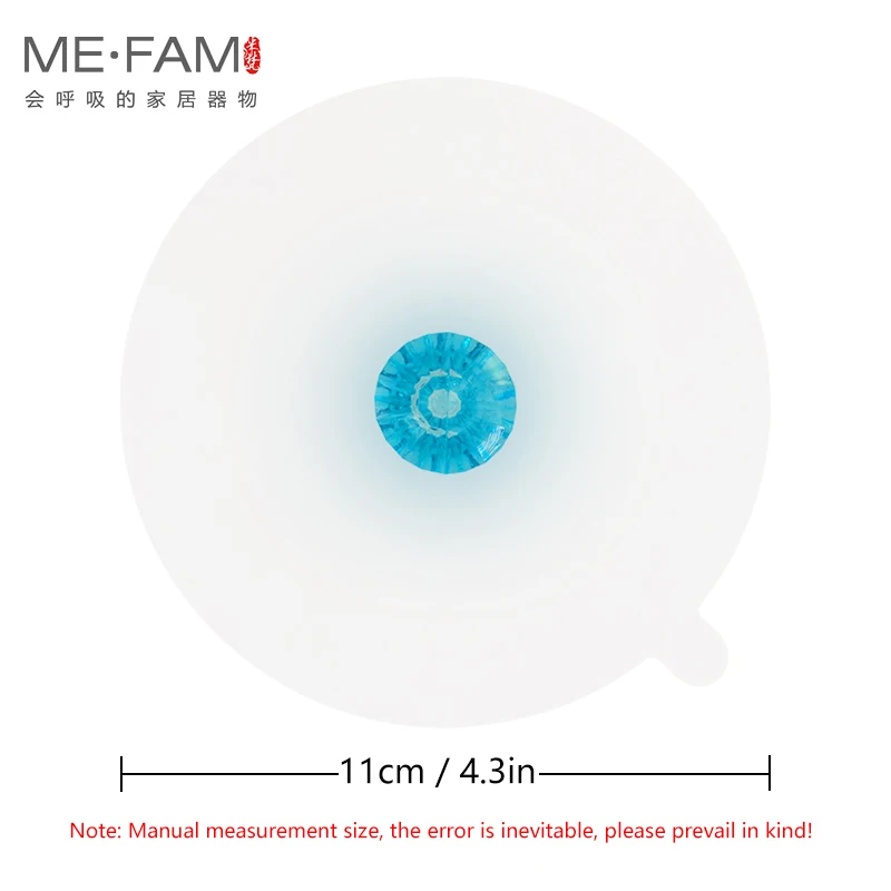Universal 11cm Mug Cover Set of 6 Acrylic Diamond Handle Silicone Cup Lids Suction Seal Anti Dust Hot Coffee Tea Copa Taza Cap