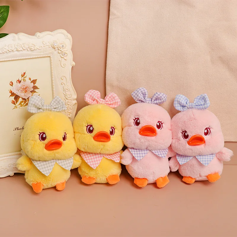 New bow duck plush doll darling funny pendant cute couple keychain decoration bag accessories fashione birthday gift