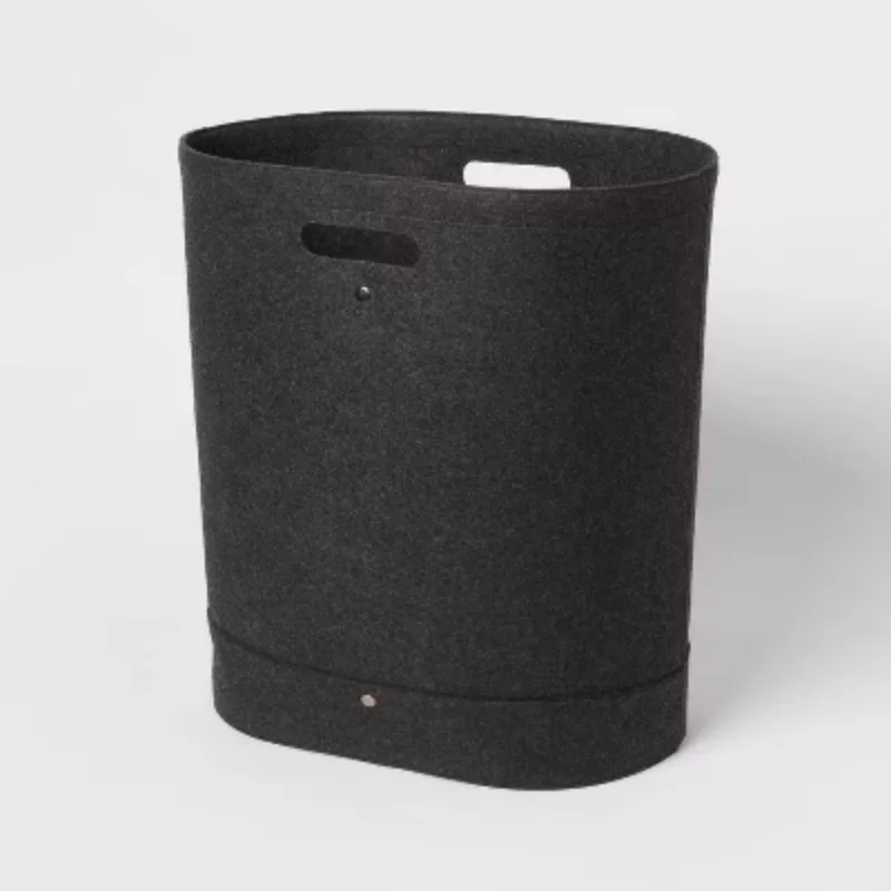 

Felt Double Laundry Hamper (Charcoal Gray) - Polyester, 6000 Capacity, Adjustable, Open Top, No Assembly Required
