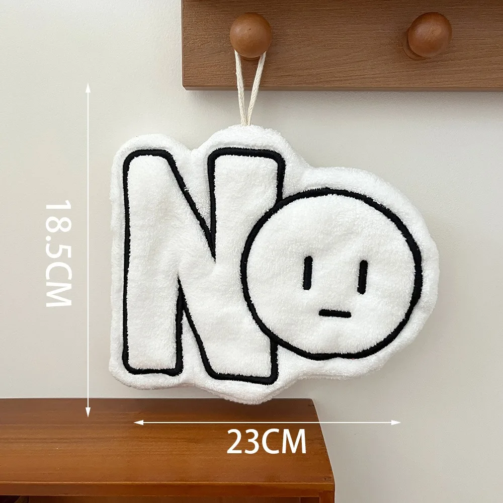 

Полотенце для рук из кораллового флиса, мягкий мультяшный платок для ванной комнаты, подвесной стиль, сильная водопоглощающая мочалка для кухни и ванной комнаты