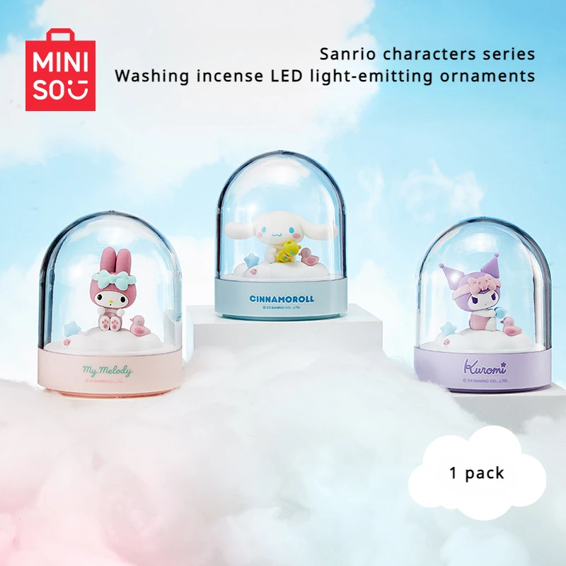 

MINISO Sanrio моющий аромат серии светодиодный светящийся ночник орнамент Kawaii подарок на день рождения моя мелодия Kuromi Cinnamoroll