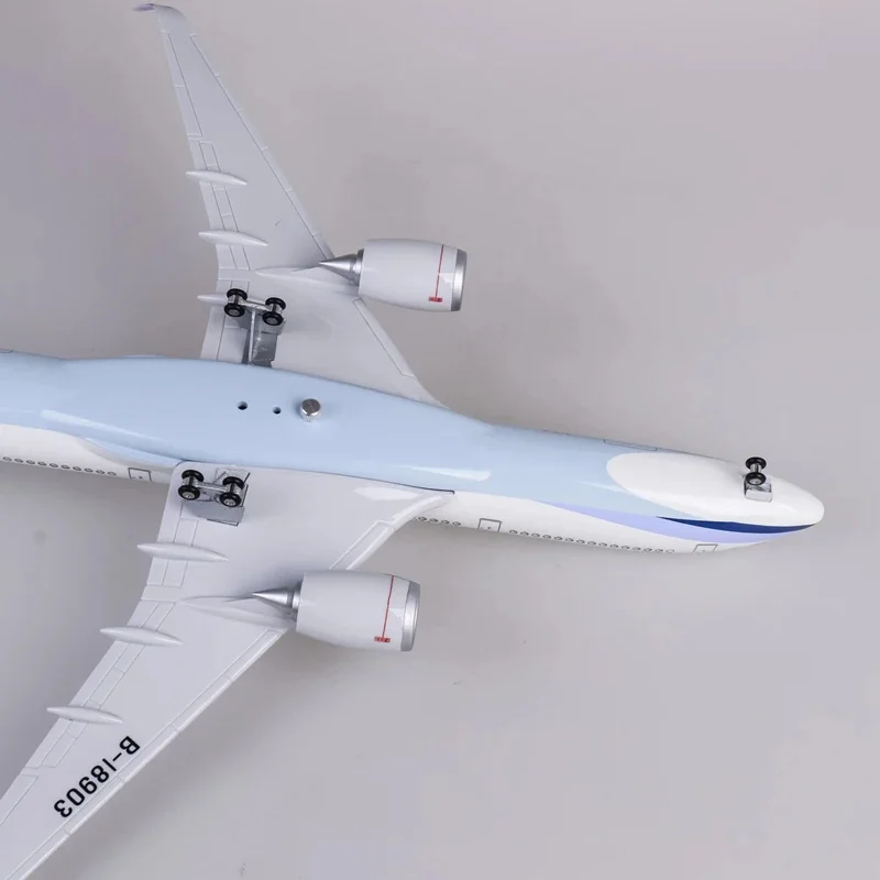 47cm Diecast Airplanes 1/142 Scale A350 China Taiwan Airways Resin Planes Model Assemble Aviation Souvenir With Light And Stand