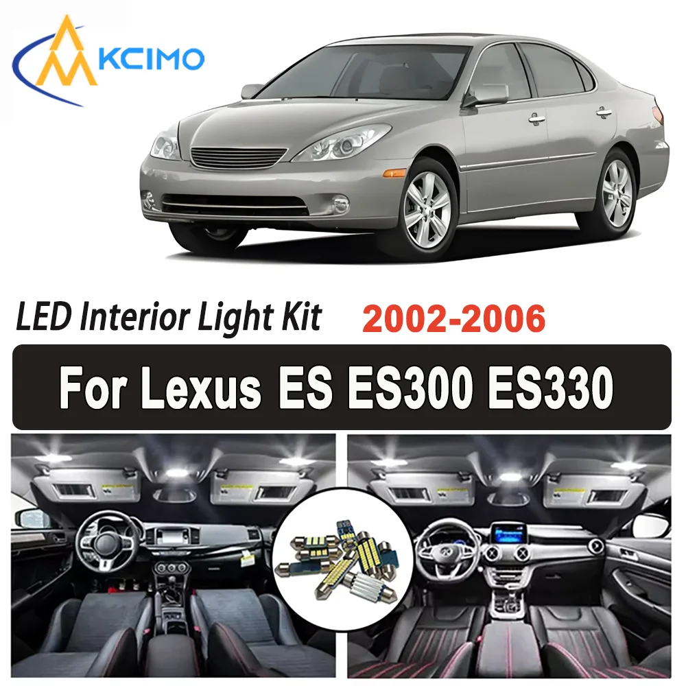 

Kcimo LED For Lexus ES ES300 ES330 2002 2003 2004 2005 2006 Premium Bright LED Interior Dome Map Trunk Light Kit Car Led Lamps