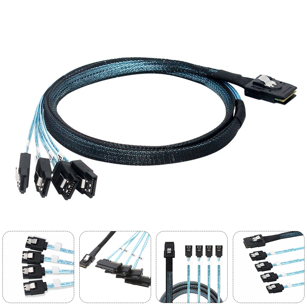 

0.5M Mini SAS To SATA Cable 4 Port Hard Drive Adapter Reliable Internal Connection Computer Accessory