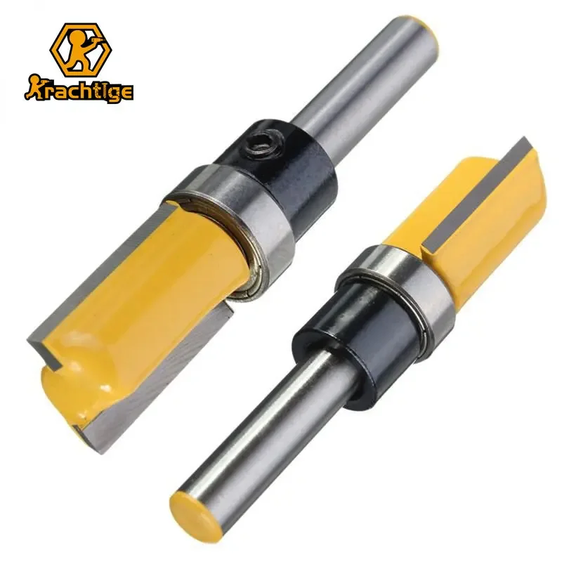 

Krachtige Bearing 1/4" Shank Drill Bit Woodworking Milling Cutter Polishing Head Tool for Wood 1/2 3/4inch Flush Trim Router Bit