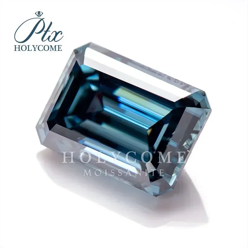 

Holycome Certificated Moissanite GRA VVS1 Dark Blue Emerald Brilliant Cut Factory Price Loose Moissanite Supplier Grobal Factory