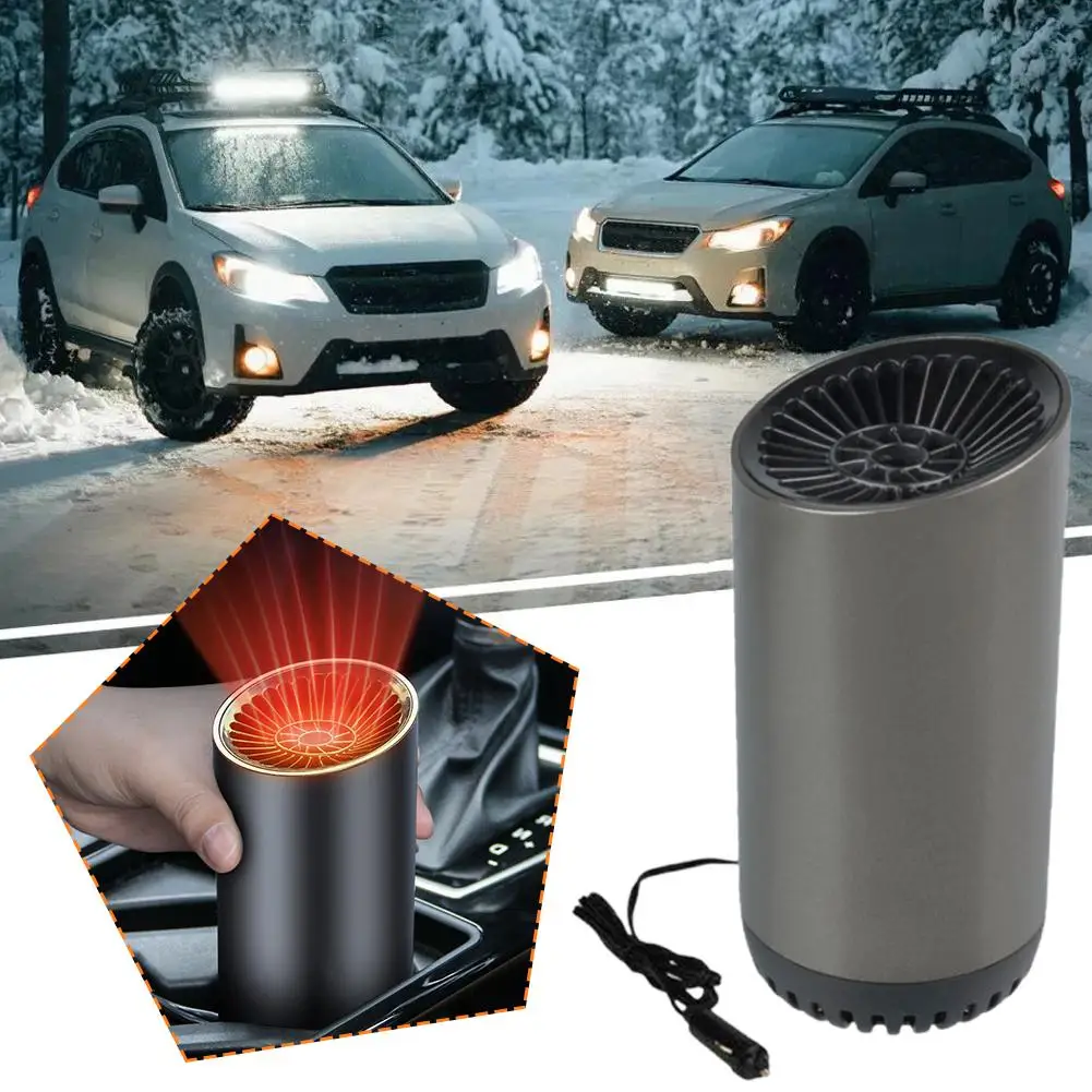 12/24V Cup-shaped Winter Car Windshield Fog Removal Air Car Machine Heater Heater Defroster Defogging Fan High-power Interi J9P2