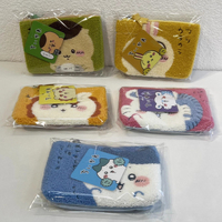 Chiikawa Cartoon Cute Embroidered Plush Cosmetic Bag Double Storage Bag Portable Stationery Pencil Case Children'S Birthday Gift