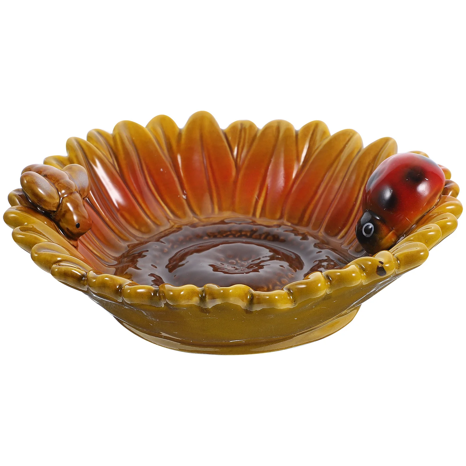 

Ceramic Key Tray Sunflower Jewelry Organizer Entryway Ring Dish Small Jewelry Display Tray Decorative Storage Plate