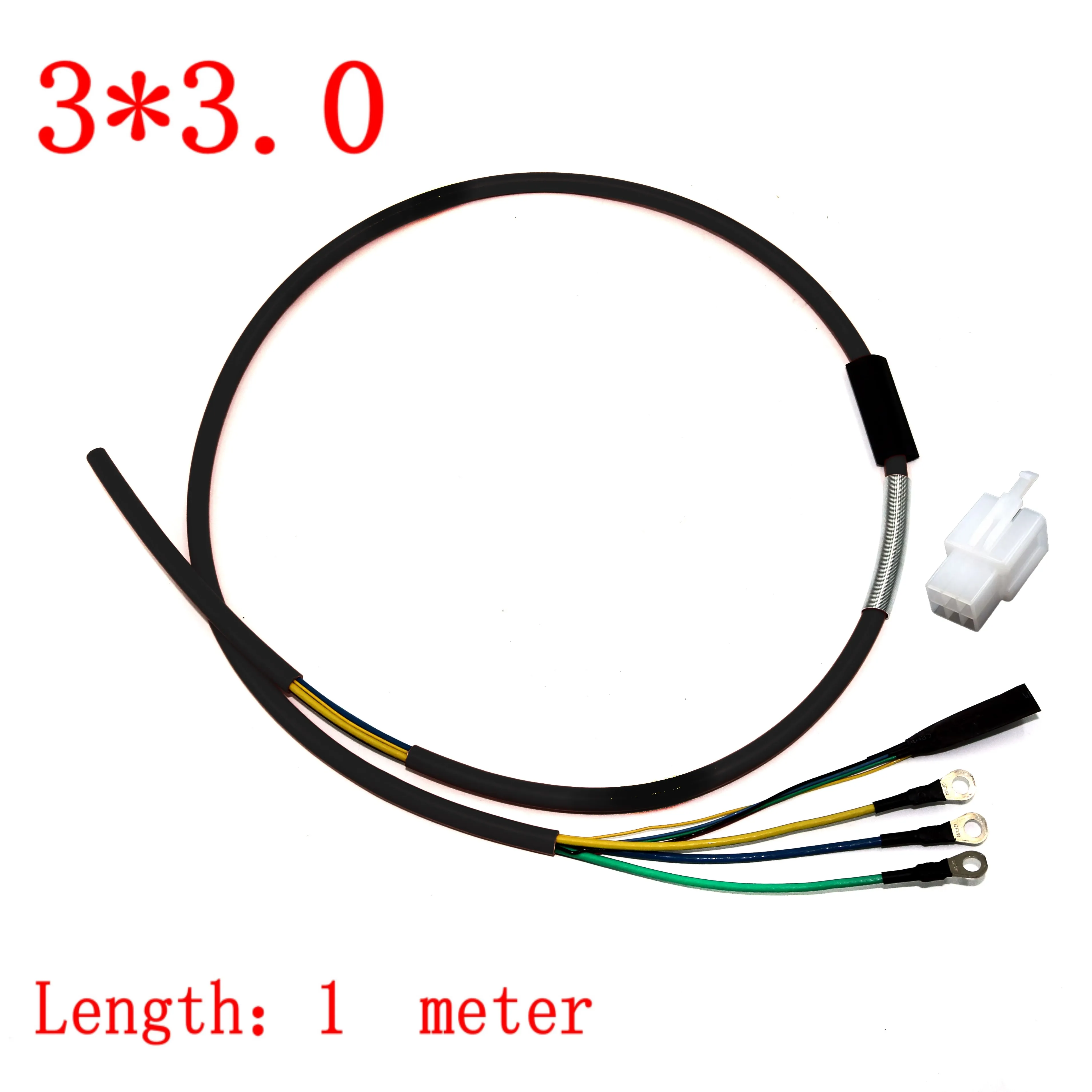 

Motor wires/cable for 1000-1500W brushless DC motor (3*3.0mm motor phase+0.2*5pcs hall sensor wires)