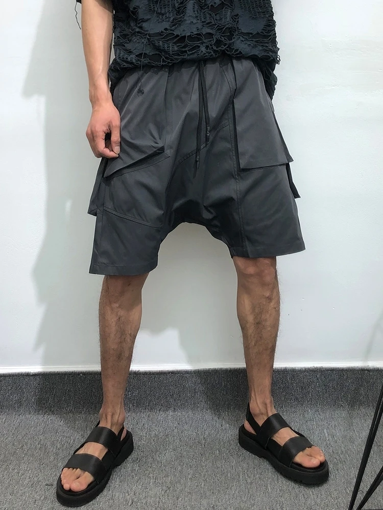 Summer Large Size Trendy Men's Personalized Loose Hanging Gear Harlan Shorts 2022 New Fashion Casual Work Clothes Hip Hop Pants