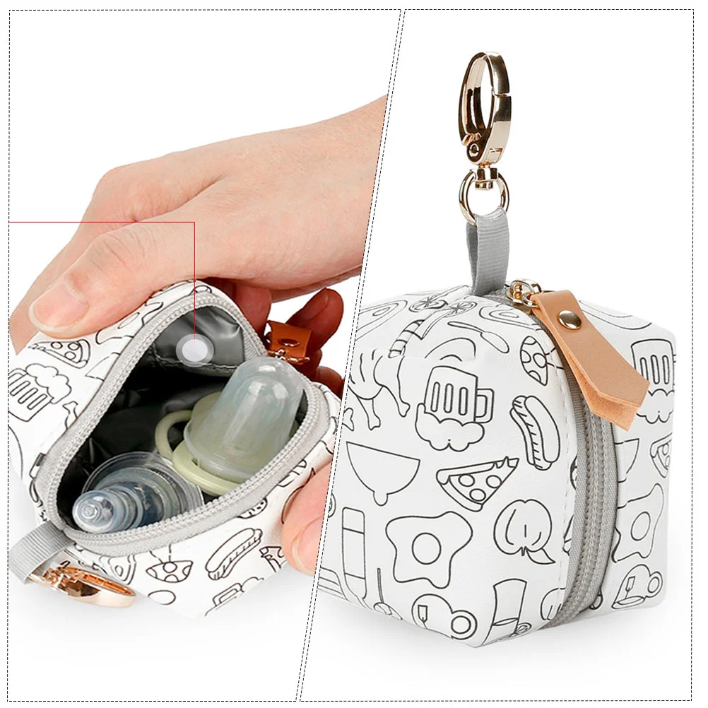 Mummy Bag That Can Be Hung Charm Holder Breast Bottle for Baby Pacifier Case Holders Container Cover Organizer Storage Travel