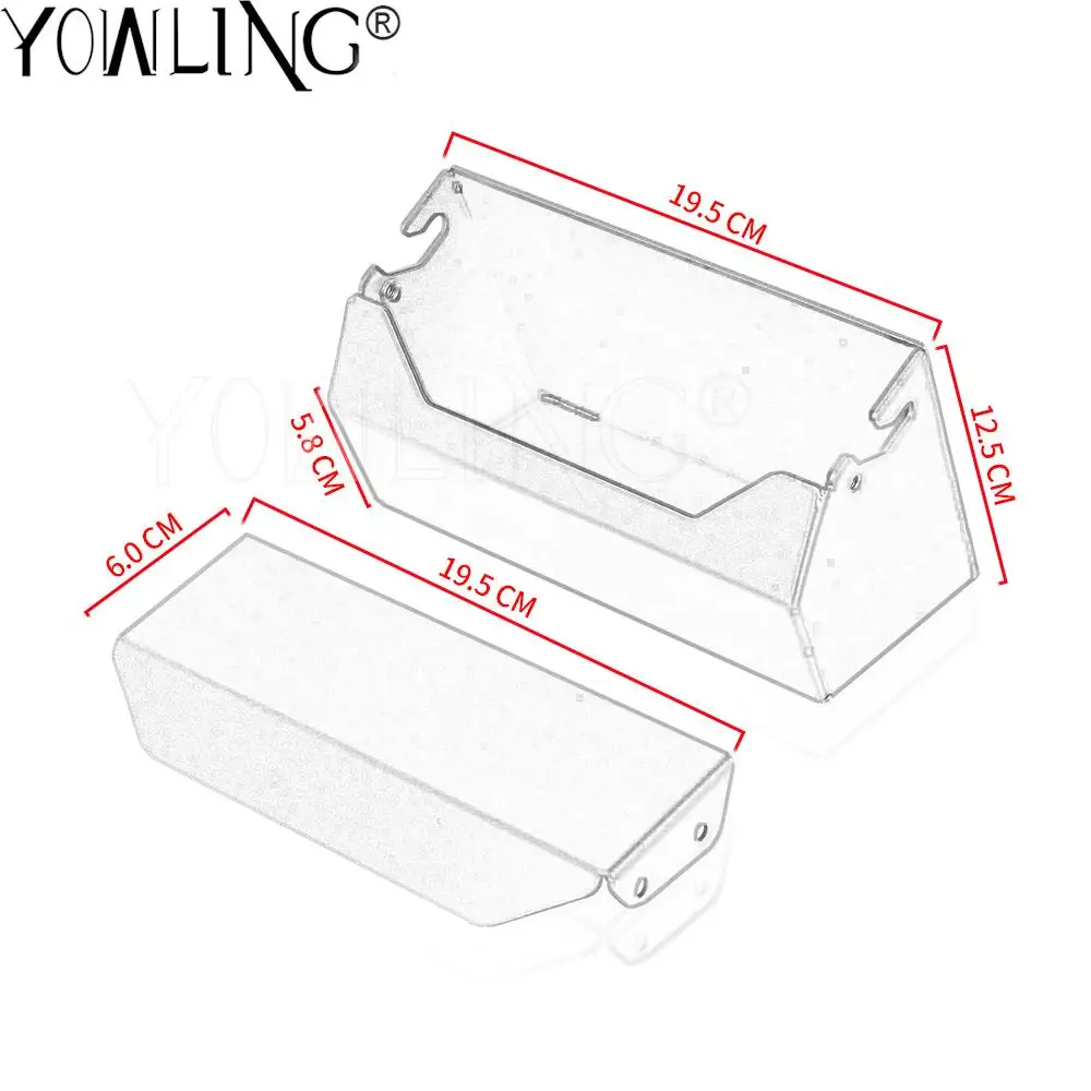 Placa do patim da motocicleta bash quadro guarda motor caixa de ferramentas skidplate toolbox para kawasaki klr 650 klr650 2008-2018 2019 2020 2021