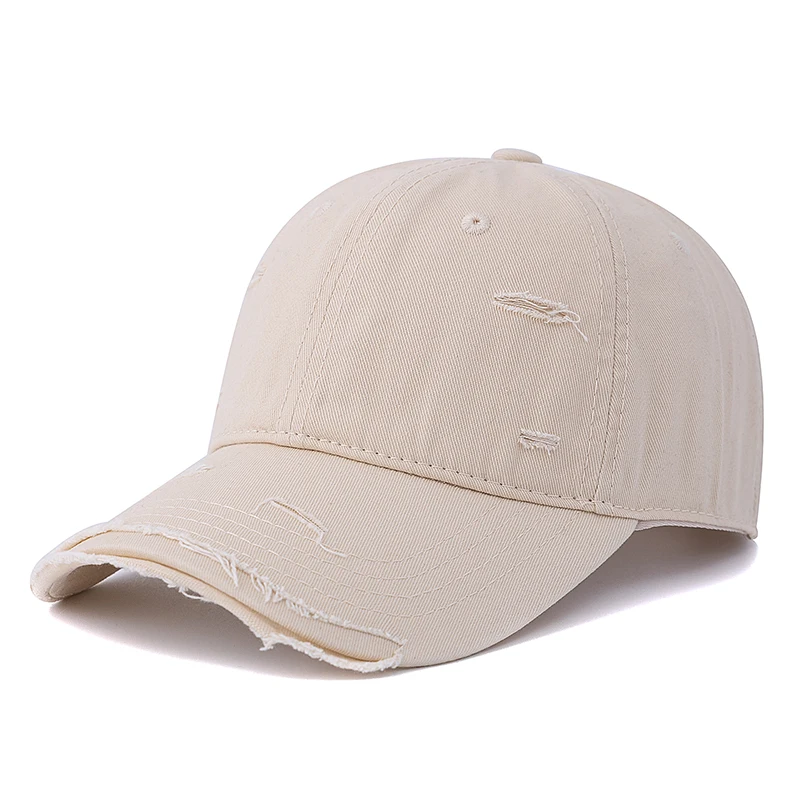 Hot Sale Washed Cotton Retro Distressed style Cap High Quality Baseball Cap Women Dopamine Cap Outdoor Hats