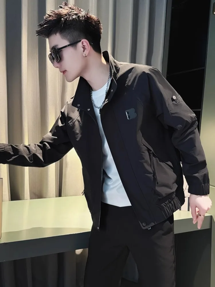 

Faionable Casual Workwear Jaet Men's Autumn Winter Best Selling 2024 Haome Stand Collar Top Youth Outerwear