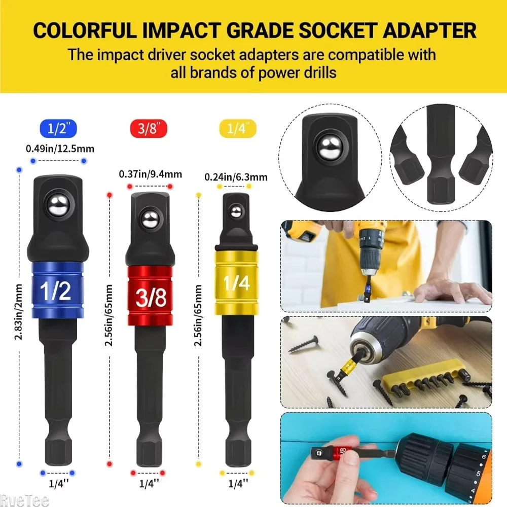 Flexible Drill Bit Extension 105° Right Angle Drill Attachment Bendable Magnetic Hex Socket Extende Screwdriver Corner Drilling