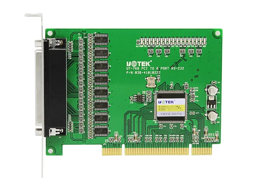 UOTEK UT-768AI Industrial PCI 8-Port RS-232 High-Speed Serial Card Opto-isolation