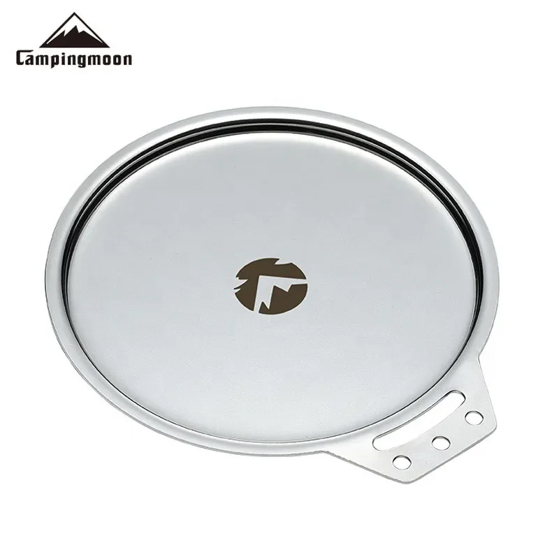 CAMPINGMOON 13*14*2 cm Stainless Steel Hiking Travelling Outdoor Carrying Bowl Cover