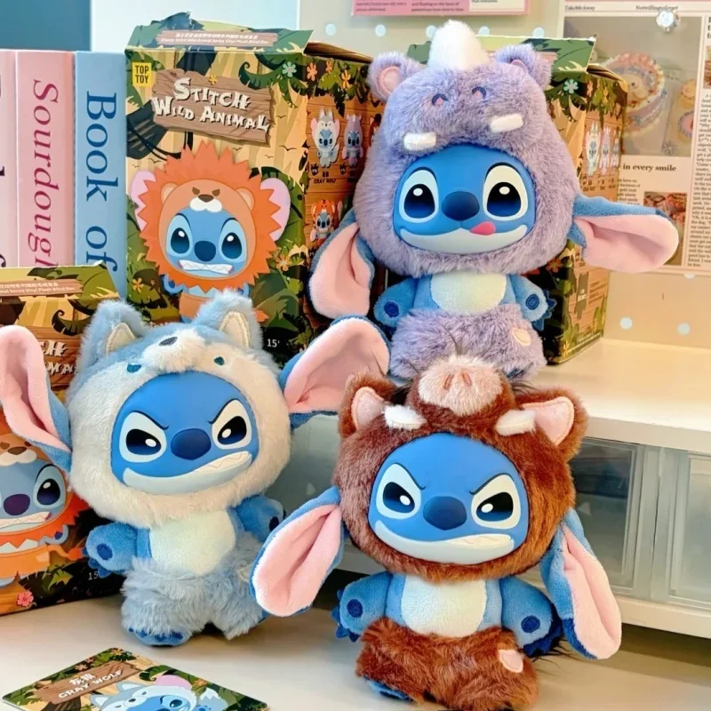 Disney Stitch Wild Animal Series Vinyl Trend Surprise Blind Box Pendant Ornaments Decorative Holiday Birthday Christmas Gifts