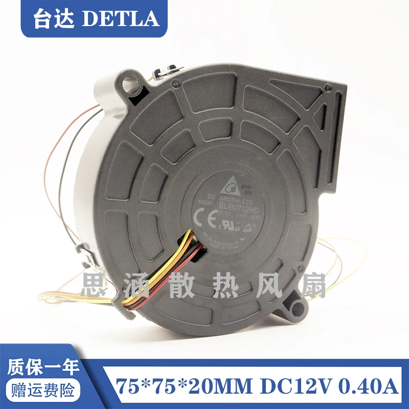 

Delta Electronics BUB0712HD BD59 DC 12V 0.40A 75X75X20mm 4-Wire Server Cooling Fan