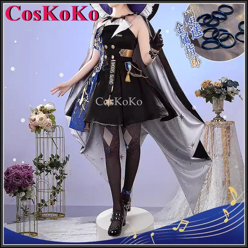 【Customized】CosKoKo Amiya Cosplay Arknights Costume 2024 Ambience Synesthesia Sweet Dress Halloween Party Role Play Clothing New