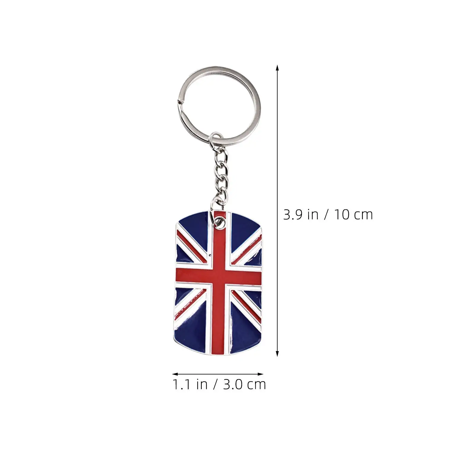 3Pcs British Flag Keychain Zinc Alloy Uk Flag Keyring Union Jack Pendant London Souvenir Travel Accessories Uk London Keychain