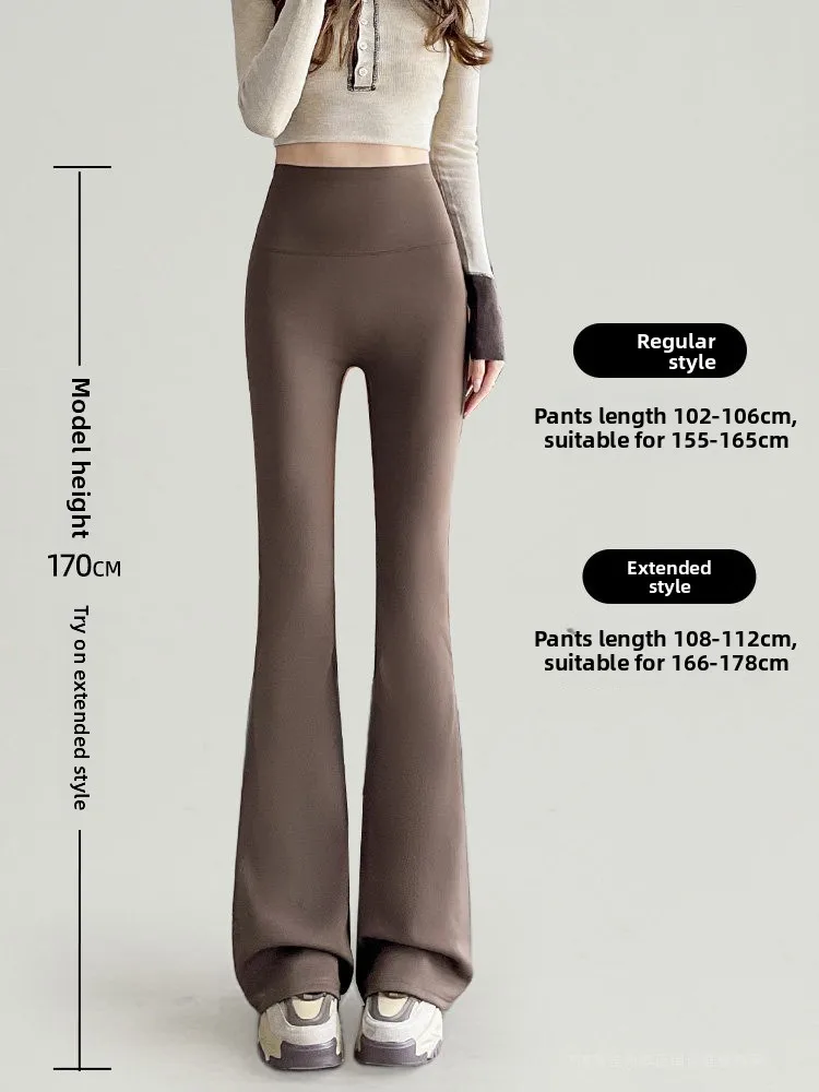 플러스 사이즈 Fce 안감이 있는 확장형 아크 벨 보트 팬츠 여성용 아우터웨어 2025 신상 슬레 호프 티엔드 커피 색상 미...
