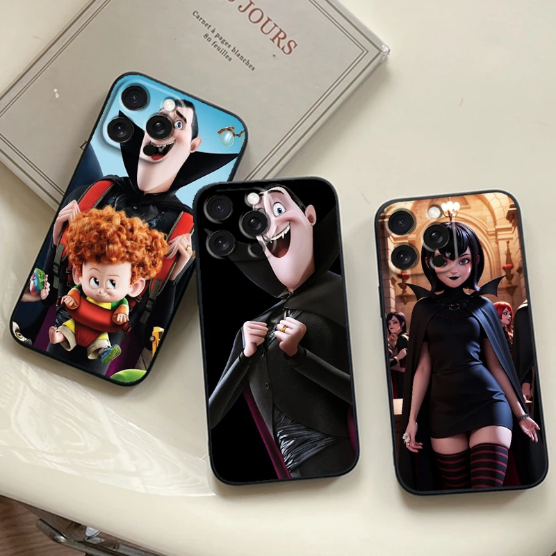 Hotel Transylvania Disney Film For Apple iPhone 16 15 14 13 12 11 XS XR X Pro Max Plus Mini Black Cover Phone Case